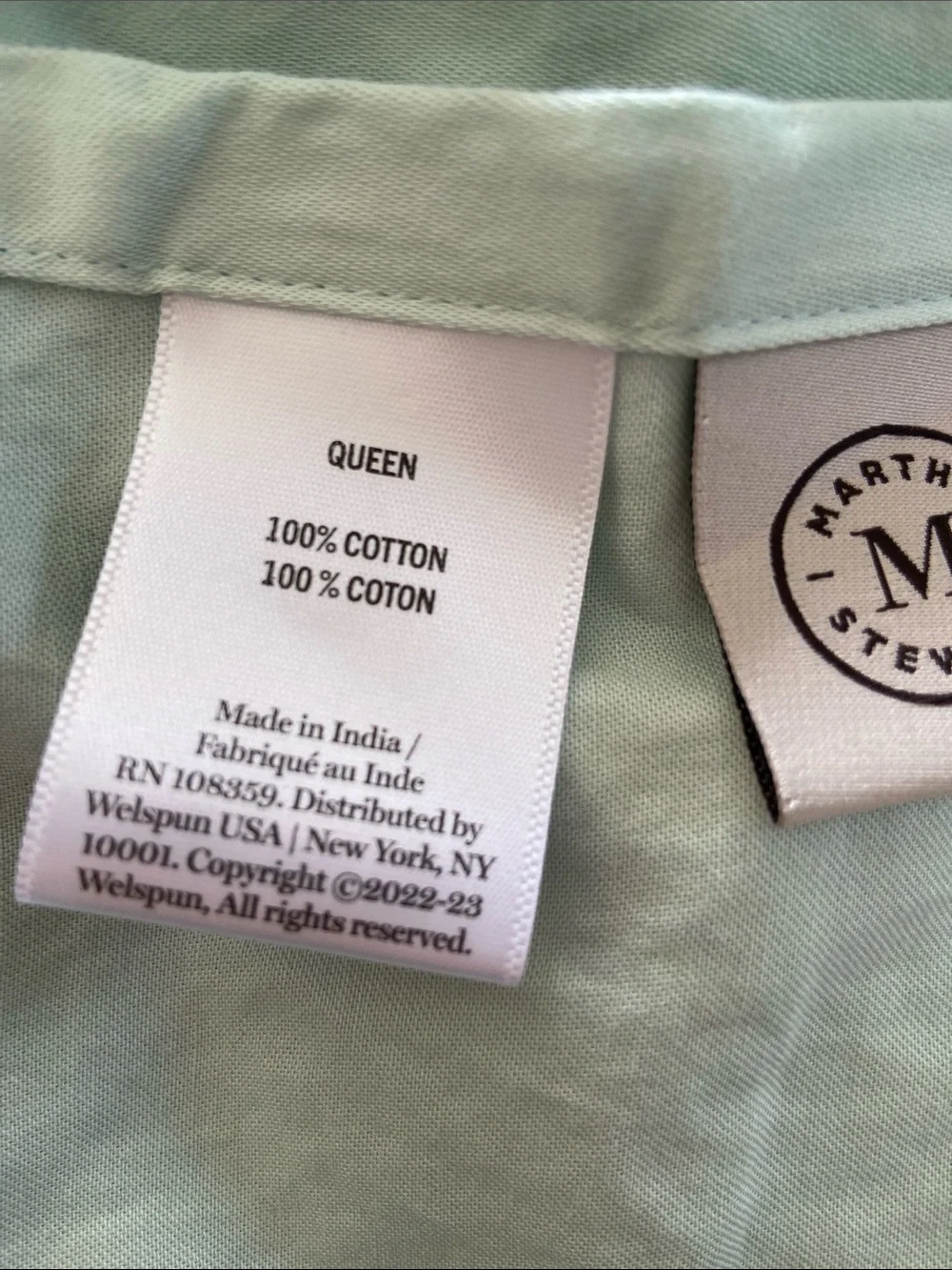 Martha Stewart Mint Green Queen Sheet Set